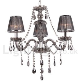 Lámpara de araña estilo vela de cristal K9 de 3 luces