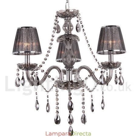 Lámpara de araña estilo vela de cristal K9 de 3 luces Lámpara de araña estilo vela de cristal K9 de 3 luces