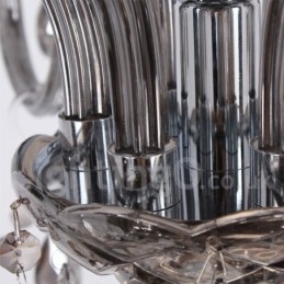 Lámpara de araña estilo vela de cristal K9 de 3 luces