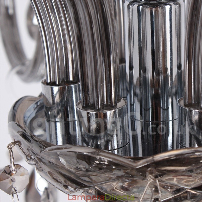 Lámpara de araña estilo vela de cristal K9 de 3 luces