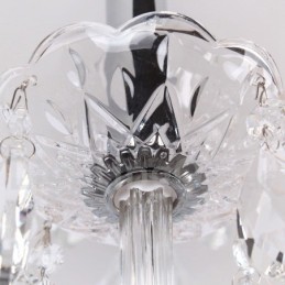 Lámpara de araña contemporánea de cristal K9 de 6 luces estilo vela