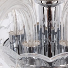 Lámpara de araña contemporánea de cristal K9 de 6 luces estilo vela