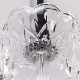 Lámpara de araña contemporánea de cristal K9 de 3 luces estilo vela
