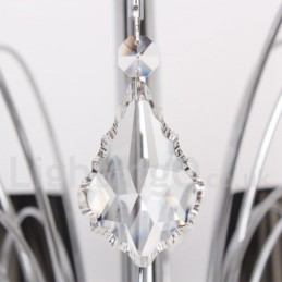 Lámpara de araña contemporánea de cristal K9 de 8 luces estilo vela