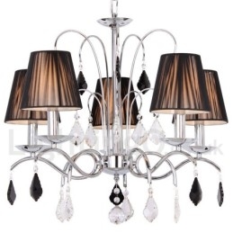 Lámpara de araña contemporánea de cristal K9 de 5 luces estilo vela
