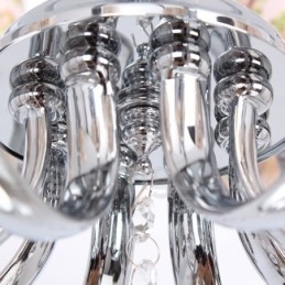 Lámpara de araña contemporánea de cristal K9 de 8 luces estilo vela