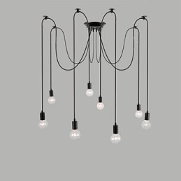 Lámpara colgante de 8 luces, estilo tradicional, clásico, retro, de metal.