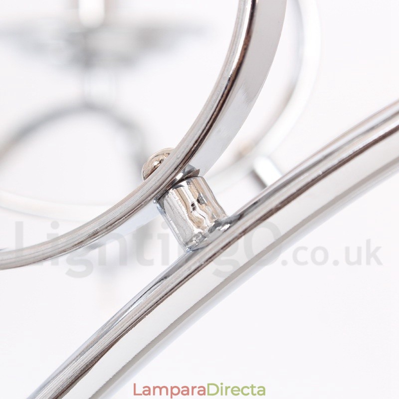 Lámpara de araña contemporánea de cristal K9 de 8 luces estilo vela