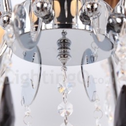 Lámpara de araña contemporánea de cristal K9 de 8 luces estilo vela