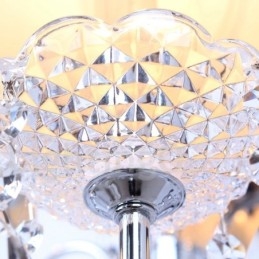 Lámpara de araña contemporánea de cristal K9 de 8 luces estilo vela