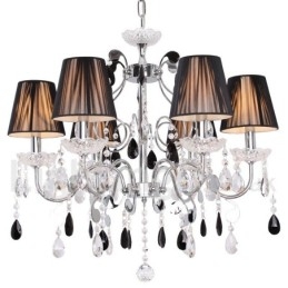 Lámpara de araña contemporánea de cristal K9 de 6 luces estilo vela