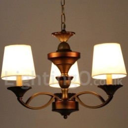 Lámpara de araña rústica de 3 luces estilo mediterráneo retro