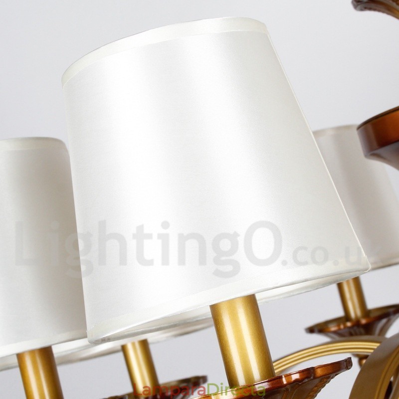Lámpara de araña rústica de 3 luces estilo mediterráneo retro