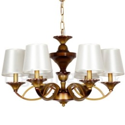 Lámpara de araña rústica estilo mediterráneo retro de 6 luces