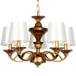 Lámpara de araña estilo vela retro de 5 luces