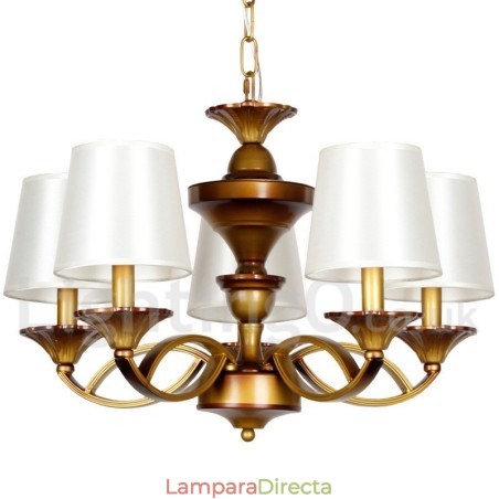 Lámpara de araña estilo vela retro de 5 luces Lámpara de araña estilo vela retro de 5 luces