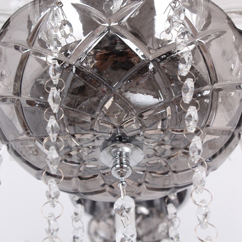 Lámpara de araña estilo vela de cristal K9 de 8 luces