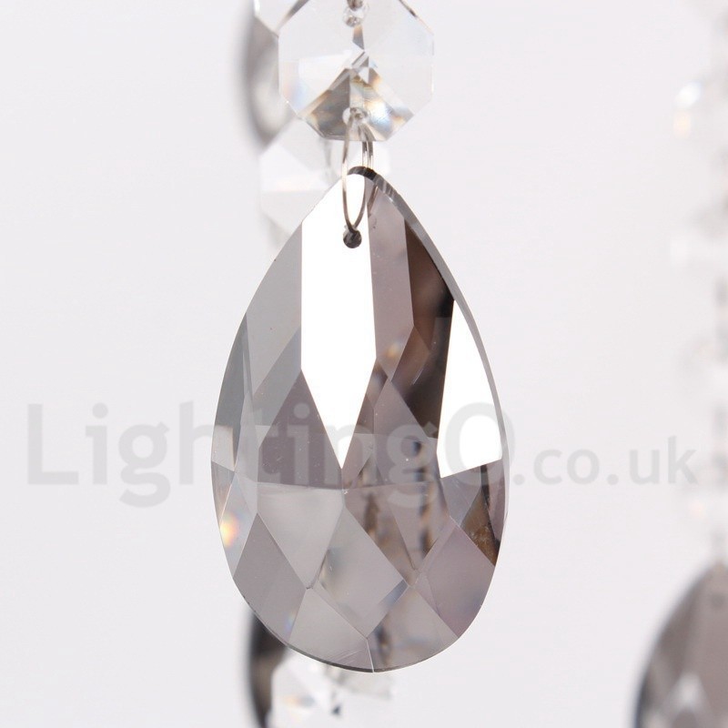 Lámpara de araña estilo vela de cristal K9 de 8 luces