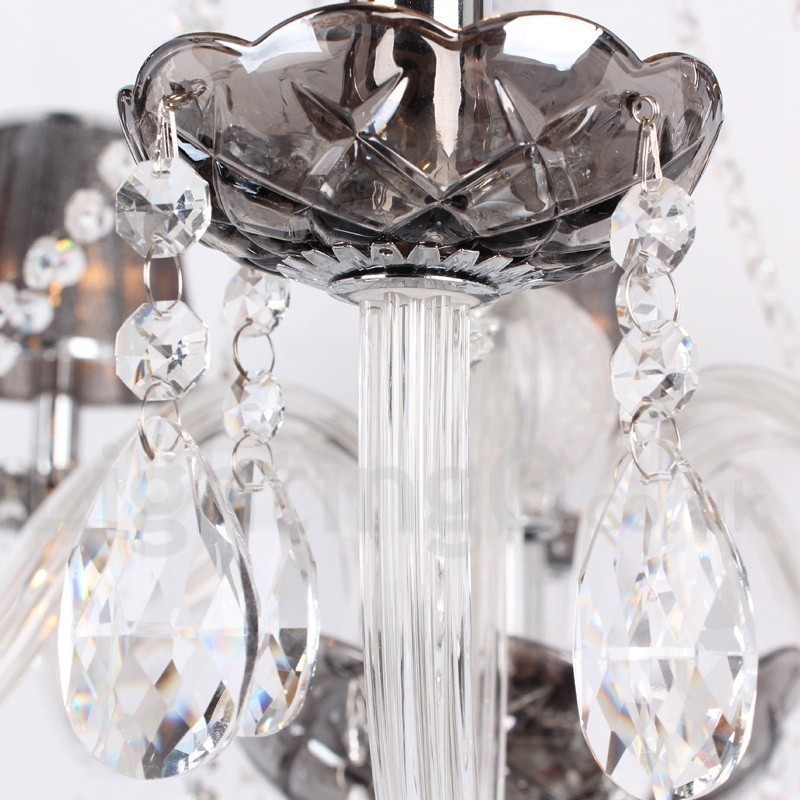 Lámpara de araña estilo vela de cristal K9 de 8 luces