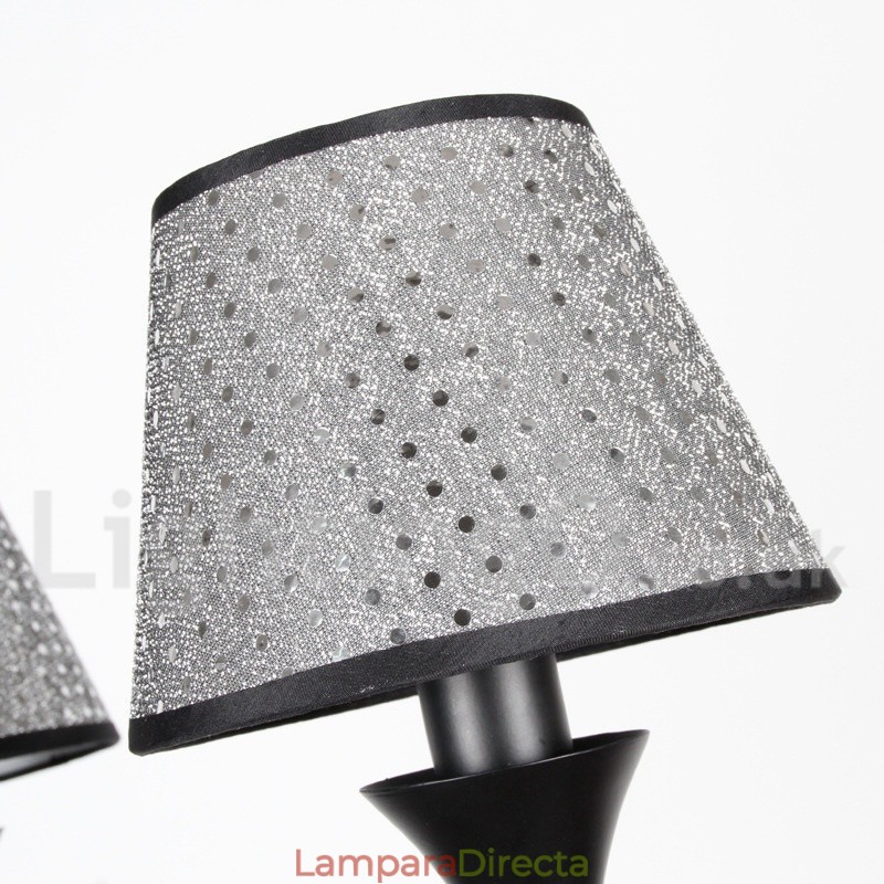 Lámpara de araña de 6 luces, estilo rústico, moderno, contemporáneo, retro, color negro