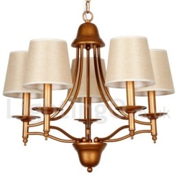 Lámpara de araña rústica estilo mediterráneo retro de 5 luces