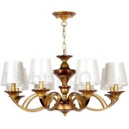 Lámpara de araña rústica estilo mediterráneo retro de 8 luces