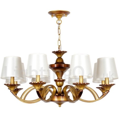Lámpara de araña rústica estilo mediterráneo retro de 8 luces Lámpara de araña rústica estilo mediterráneo retro de 8 luces