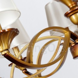 Lámpara de araña rústica estilo mediterráneo retro de 8 luces