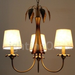Lámpara de araña rústica contemporánea moderna de 3 luces