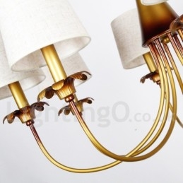 Lámpara de araña rústica contemporánea moderna de 3 luces
