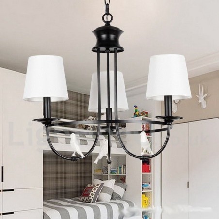 Lámpara de araña de 3 luces estilo mediterráneo, estilo rústico contemporáneo, estilo vela, color negro retro Lámpara de araña de 3 luces estilo mediterráneo, estilo rústico contemporáneo, estilo vela, color negro retro