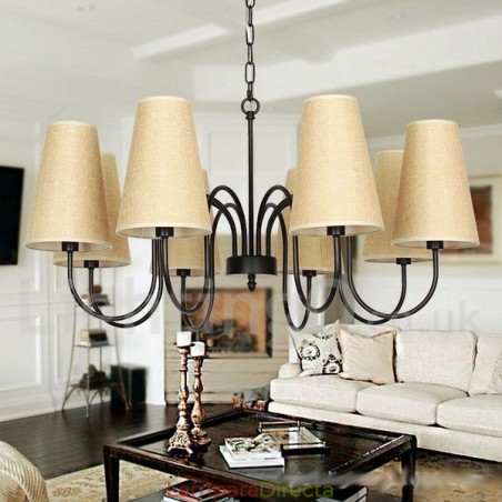 Lámpara de araña estilo vela contemporáneo retro de 8 luces Lámpara de araña estilo vela contemporáneo retro de 8 luces