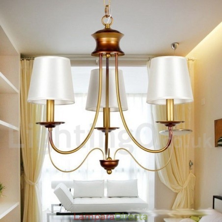 Lámpara de araña de 3 luces estilo rústico mediterráneo, moderna y contemporánea, estilo vela Lámpara de araña de 3 luces estilo rústico mediterráneo, moderna y contemporánea, estilo vela