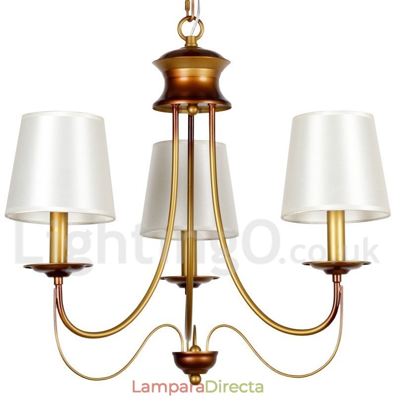 Lámpara de araña de 3 luces estilo rústico mediterráneo, moderna y contemporánea, estilo vela