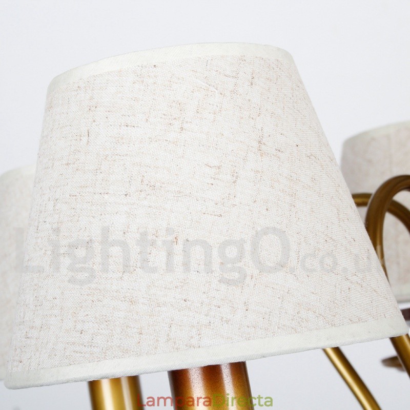 Lámpara de araña de 5 luces, estilo rústico retro contemporáneo y moderno