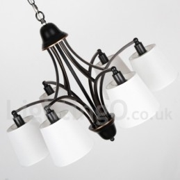 Lámpara de araña rústica retro contemporánea de 8 luces