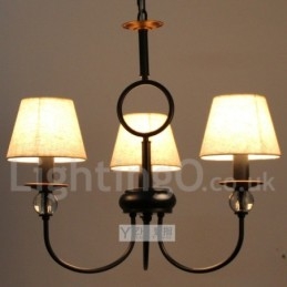 Lámpara de araña de 3 luces, estilo rústico, retro, estilo mediterráneo, contemporánea, estilo vela, color negro
