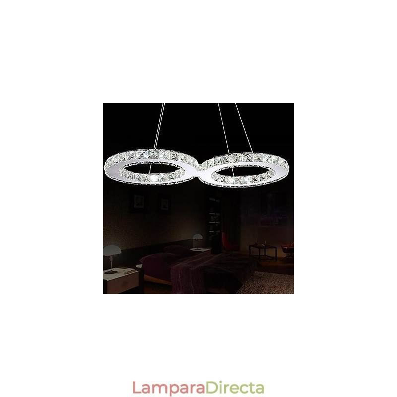 Lámpara de araña de metal de cristal, moderna, contemporánea, tradicional, clásica, campestre