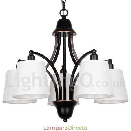 Lámpara de araña rústica retro contemporánea de 5 luces Lámpara de araña rústica retro contemporánea de 5 luces