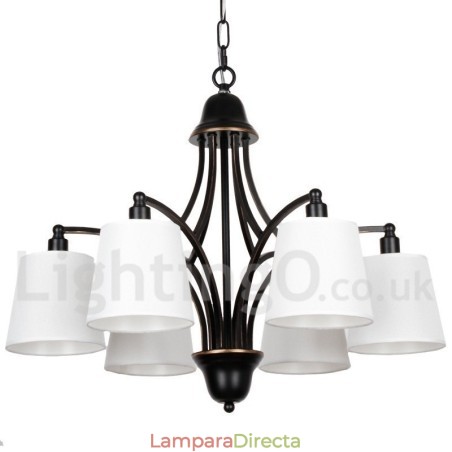 Lámpara de araña rústica retro contemporánea de 6 luces Lámpara de araña rústica retro contemporánea de 6 luces