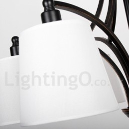 Lámpara de araña rústica retro contemporánea de 6 luces