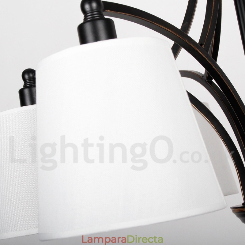 Lámpara de araña rústica retro contemporánea de 6 luces