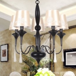 Lámpara de araña estilo vela de 5 luces estilo mediterráneo