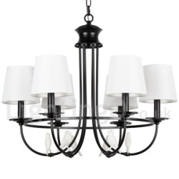 Lámpara de araña de 6 luces estilo mediterráneo, estilo rústico contemporáneo, estilo vela, color negro retro