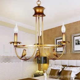 Lámpara de araña estilo vela retro de 3 luces