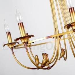 Lámpara de araña estilo vela retro de 3 luces