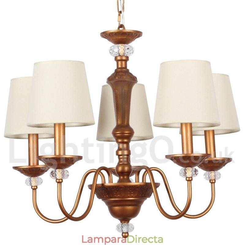 Lámpara de araña estilo vela retro rústica negra de 5 luces