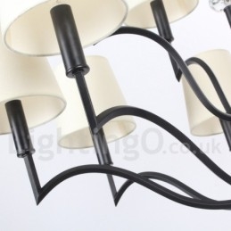 Lámpara de araña moderna contemporánea de 12 luces estilo vela