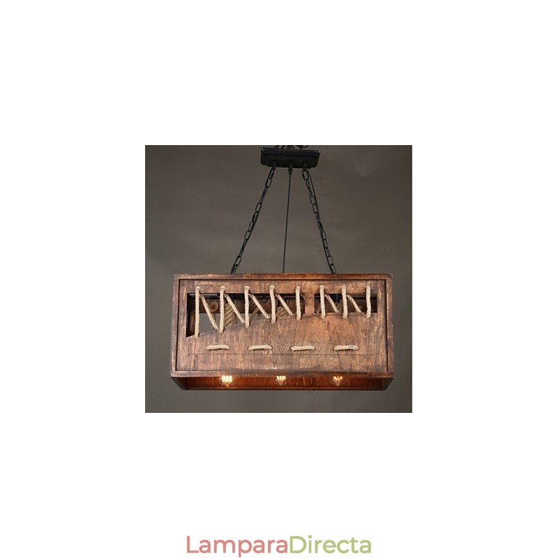 Lámpara de araña minimalista de madera
