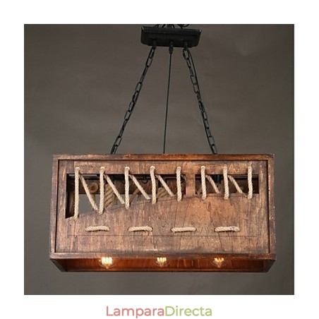 Lámpara de araña minimalista de madera Lámpara de araña minimalista de madera